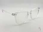 Etna Lucid Seitenansicht eckige Blaulichtfilterbrille für stylischen Look auf der Arbeit und im Alltag. Vielseitige Nutzungsmöglichkeit:
Gamingbrille, Mode-Brille,  Antiblaulichtfilter, minimalistisch usw.