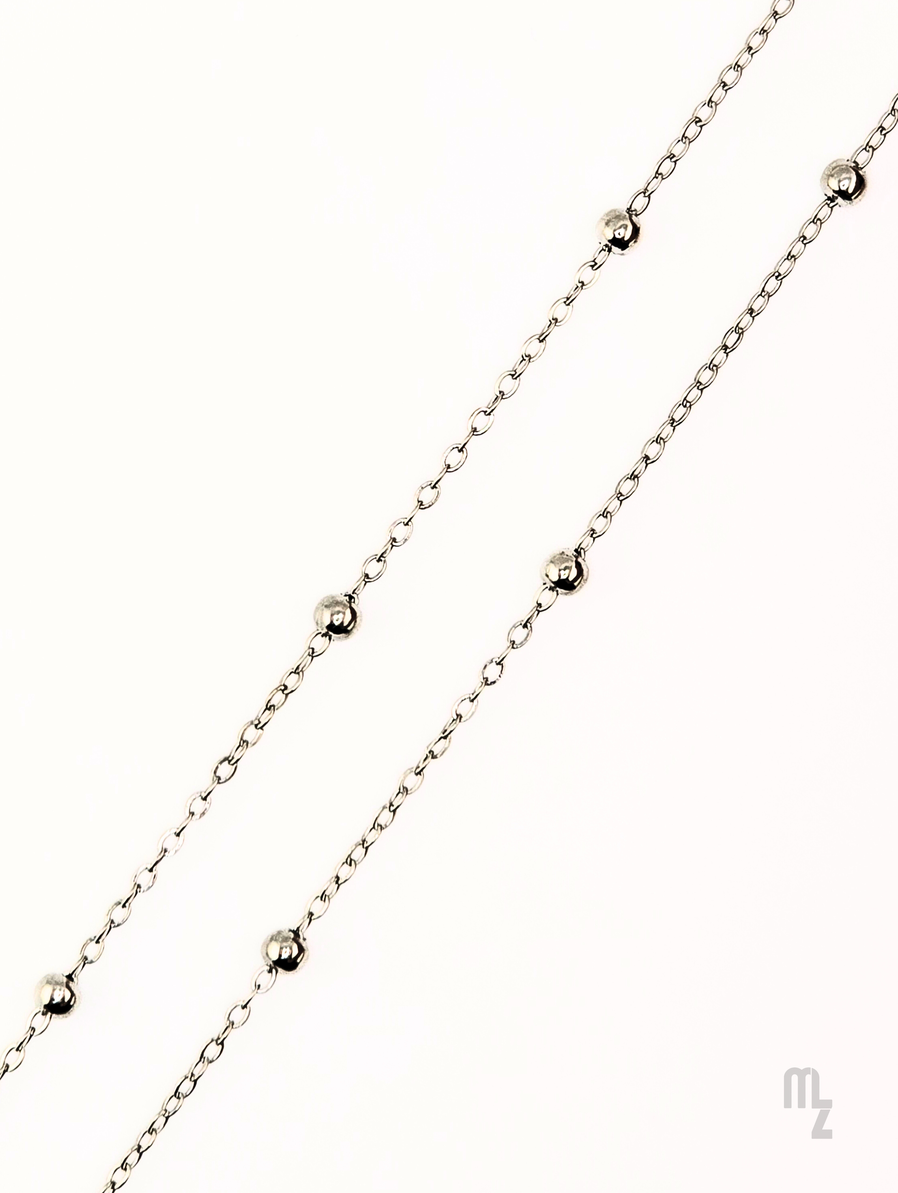 Sphere Chain – Minimalistische Brillenkette aus Edelstahlkugeln.