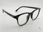 Vesuv Onyx Seitenansicht eckige Blaulichtfilterbrille digitaler Augenschutz für gaming und home  office. Vielseitige Nutzungsmöglichkeit:
Gamingbrille, Mode-Brille,  Antiblaulichtfilter, minimalistisch usw.