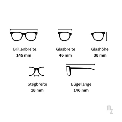 Yantarni Lucid Brillengröße, Brillenmaße und Brillenpassform. Vielseitige Nutzungsmöglichkeit:
Gamingbrille, Mode-Brille,  Antiblaulichtfilter, minimalistisch usw.